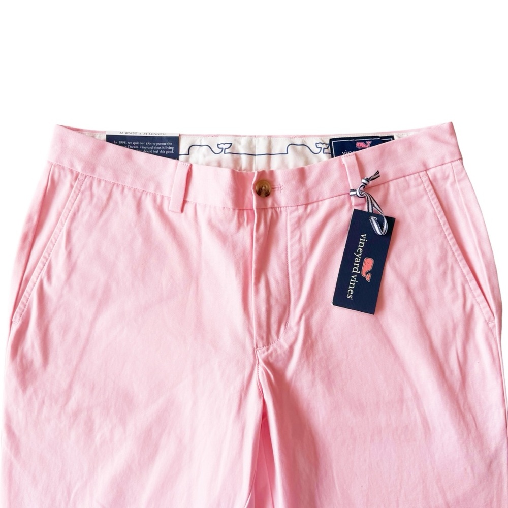 Vineyard Vines Slim Fit Breaker Pant in Pink Flamingo | 32 x 34 NWT - Picture 2 of 8